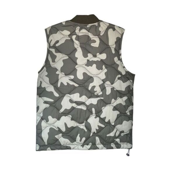 Free Assembly Men's Quilted Camo Vest Olive Gray Small NWT - Picture 2 of 6